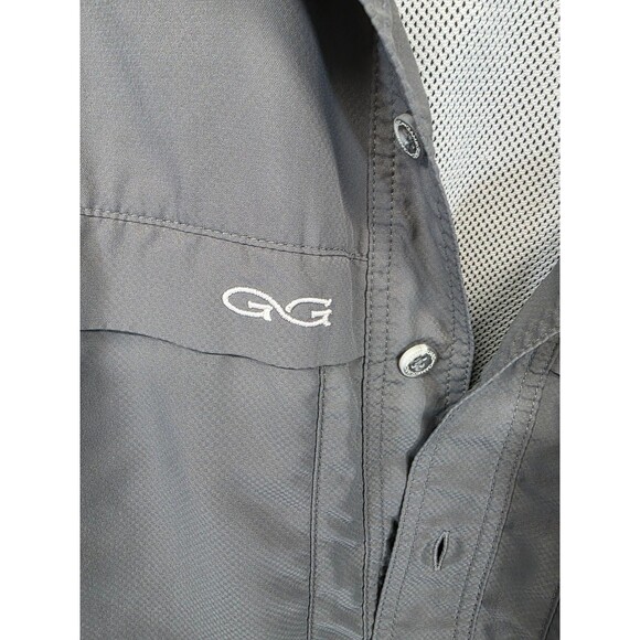 Game Guard Shirt Mens L Gray Button Up Camp Fishing Hunting Vented GG - Picture 7 of 15